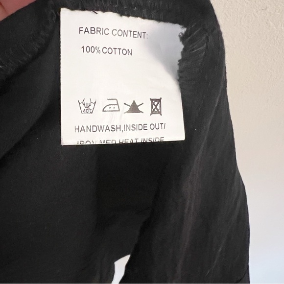 Elohim by Sabrina Goh Nayeli Black Midi A-line Dress Size Small Cotton Pockets - Picture 7 of 10